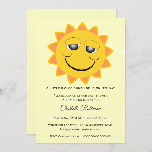 Sunshine Design Baby Shower Invitation