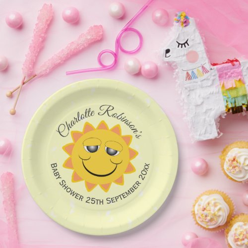 Sunshine Design Baby Shower Paper Plates