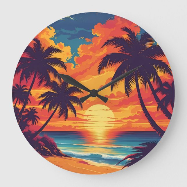 SUNSHINE DESIGN POSTER LARGE CLOCK (Front)