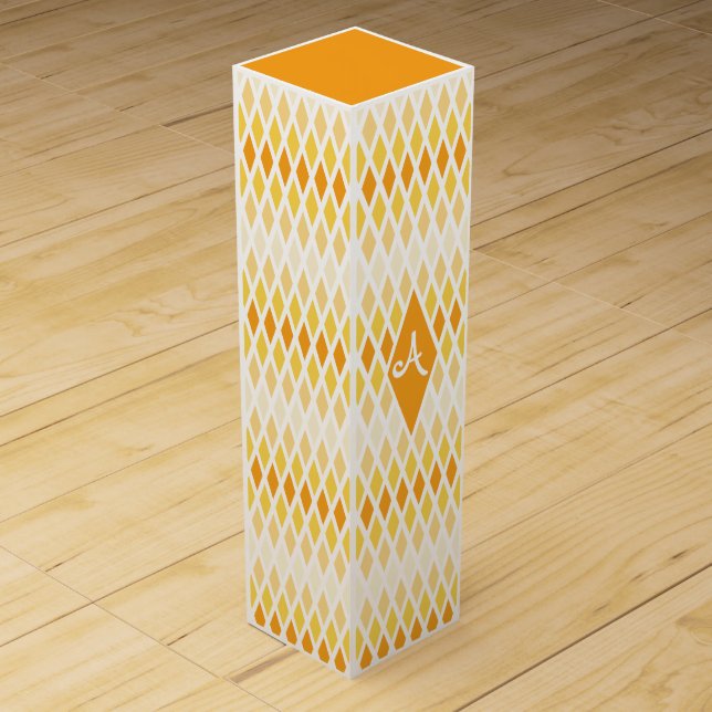 Sunshine Diamond Monogram Wine Box (Front)