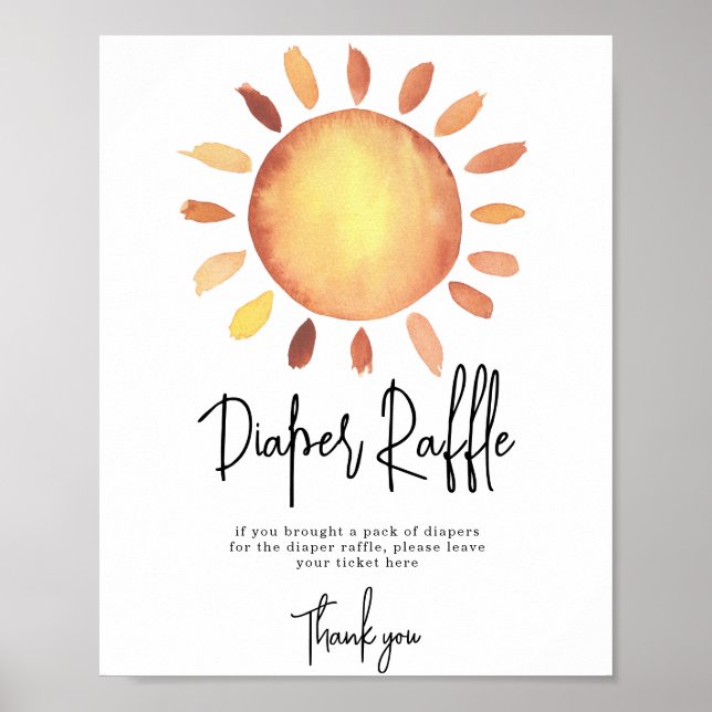 Sunshine Diaper Raffle game Poster (Front)