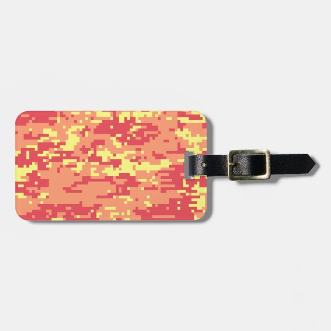 Sunshine Digital Camo Pattern Luggage Tag (Front Horizontal)