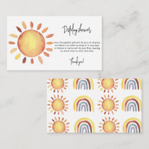 Sunshine - display shower enclosure card