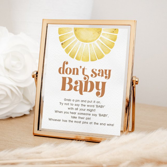 Sunshine Don't Say Baby Game Boho Retro Sun Sign (Creator Uploaded)