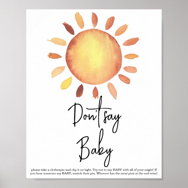 Sunshine Don't say baby Poster (Front)