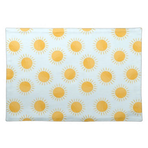 Sunshine Doodle Day Pattern Cloth Placemat