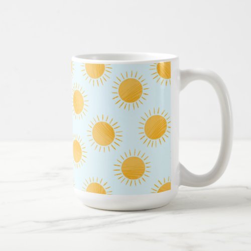 Sunshine Doodle Day Pattern Coffee Mug