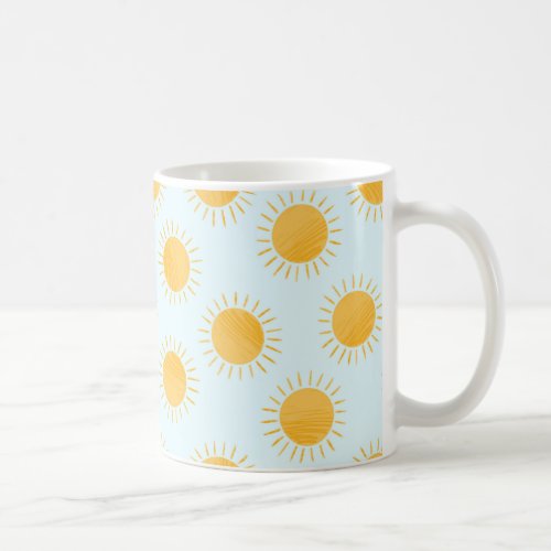 Sunshine Doodle Day Pattern Coffee Mug