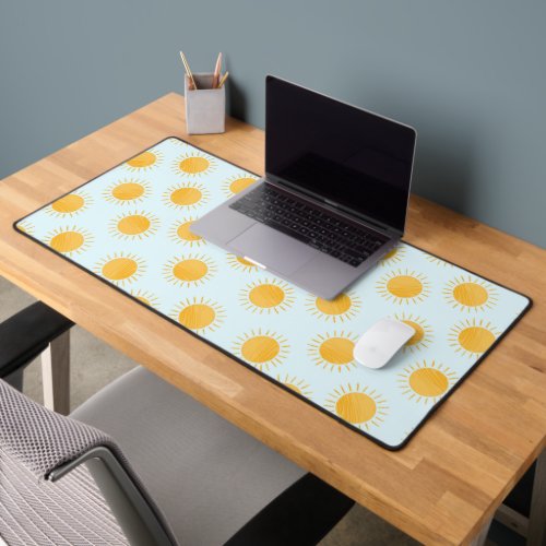 Sunshine Doodle Day Pattern Desk Mat