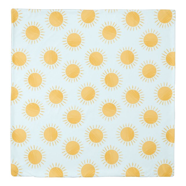 Sunshine Doodle Day Pattern Duvet Cover (Front)