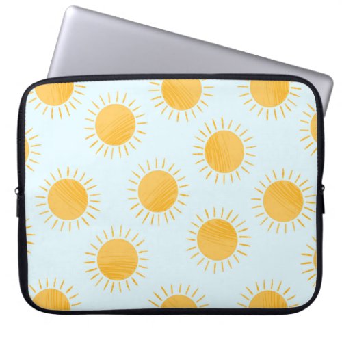 Sunshine Doodle Day Pattern Laptop Sleeve