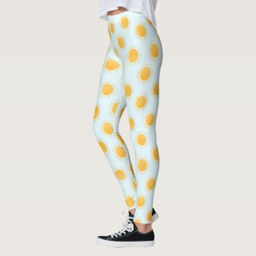 Sunshine Doodle Day Pattern Leggings