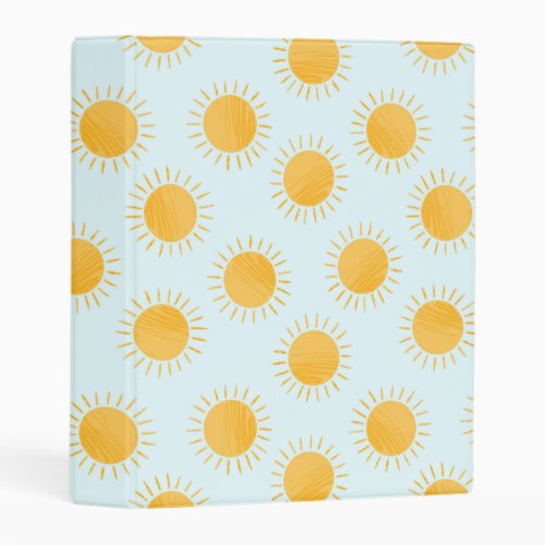 Sunshine Doodle Day Pattern Mini Binder