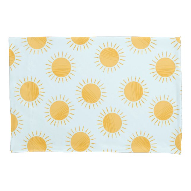 Sunshine Doodle Day Pattern Pillow Case (Front-Left)