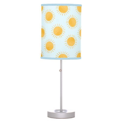 Sunshine Doodle Day Pattern Table Lamp