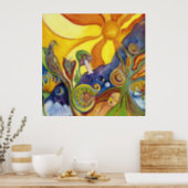 Sunshine Dream Fantasy Psychedelic Pop Art Poster (Kitchen)