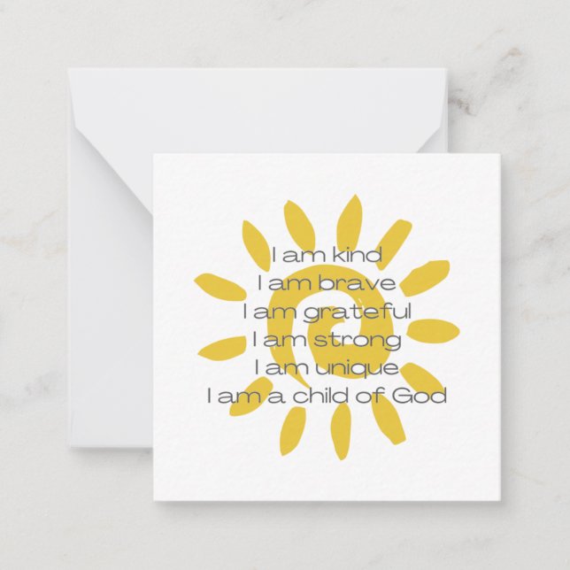 Sunshine Everyday Affirmation Cards  (Front)