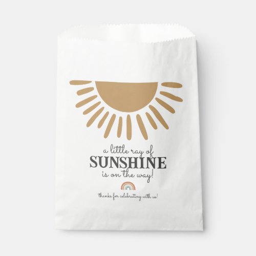 sunshine favor bag for baby shower or birthday