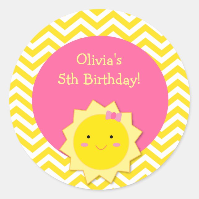 Sunshine Favor Stickers (Front)