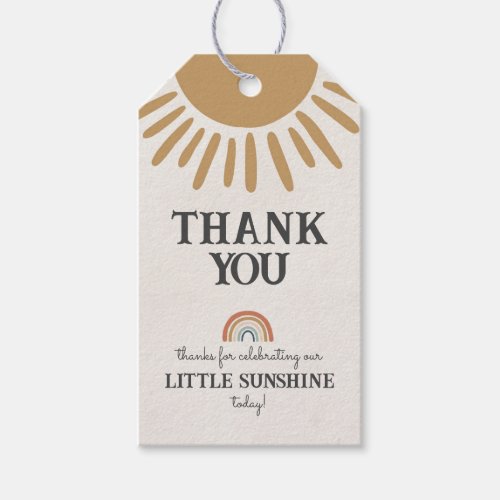 sunshine favor tag for birthday or baby shower