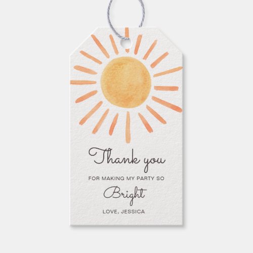 Sunshine Favor Tags Summer Boho Sun Birthday