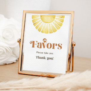 Sunshine Favors Boho Retro Sun Party Sign