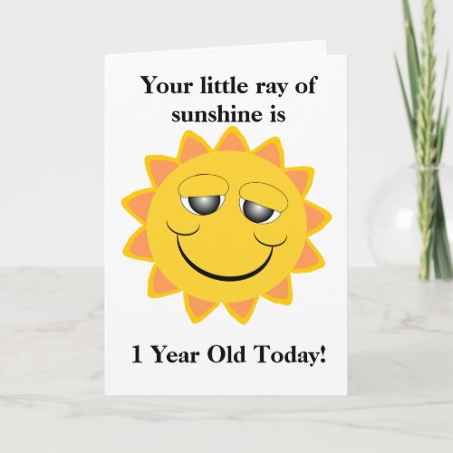 Sunshine First Birthday Card