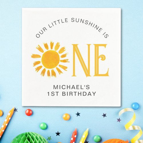 Sunshine First Birthday Napkins