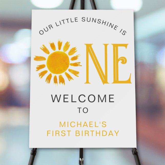 Sunshine First Birthday Welcome Sign (Creator Uploaded)