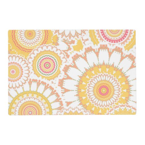 Sunshine Floral Mandalas Placemat