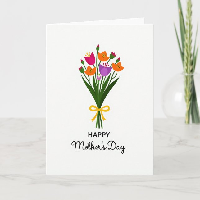Sunshine Floral Mothers Day Card (Front)