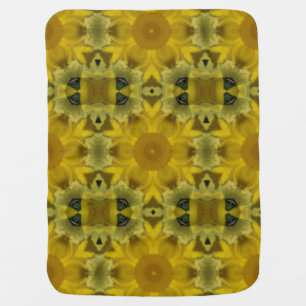 Sunshine Flower Burst Golden Baby Blanket