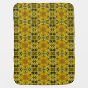 Sunshine Flower Burst Golden Baby Blanket
