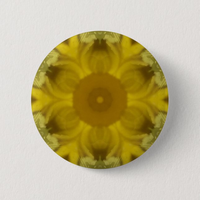 Sunshine Flower Burst Golden Button (Front)