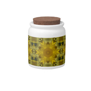 Sunshine Flower Burst Golden Candy Jar
