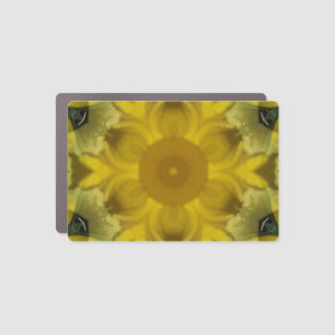 Sunshine Flower Burst Golden Car Magnet