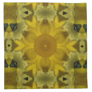 Sunshine Flower Burst Golden Cloth Napkin