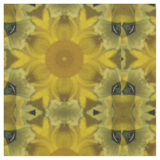 Sunshine Flower Burst Golden Fabric