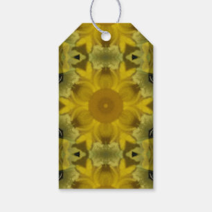 Sunshine Flower Burst Golden Gift Tags