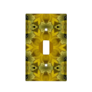 Sunshine Flower Burst Golden Light Switch Cover