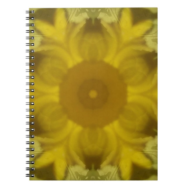 Sunshine Flower Burst Golden Notebook (Front)