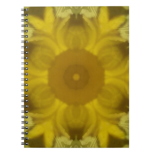 Sunshine Flower Burst Golden Notebook (Front)