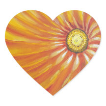 Sunshine Flower Good Morning Heart Sticker