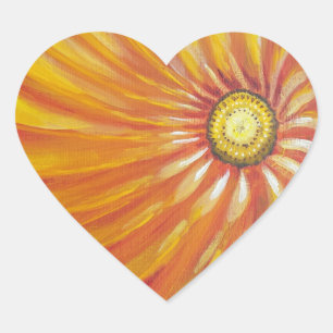 Sunshine Flower Good Morning Heart Sticker