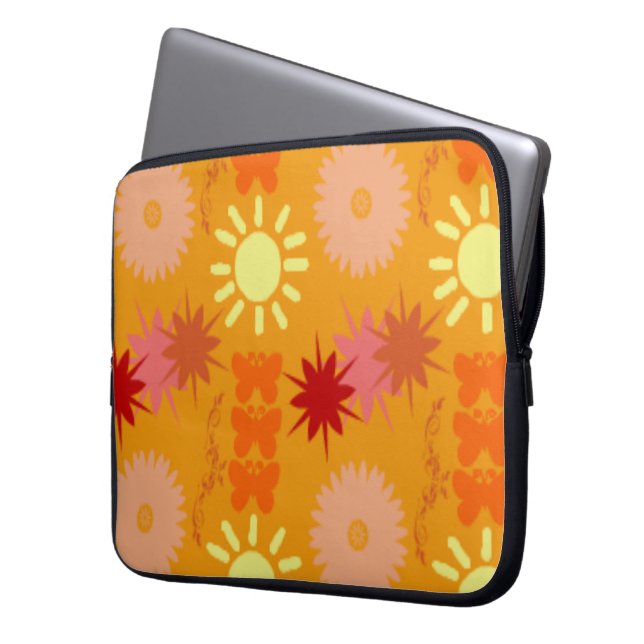 SUNSHINE FLOWER LAPTOP SLEEVE - DESIGNER GIFTS (Front Left)