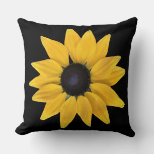 Sunshine Flower Radiates Peace, Joy, Love Throw Pillow