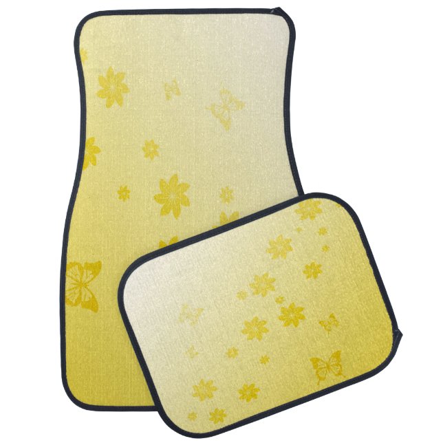 Sunshine Flowers n Butterflies Car Mat (Set)