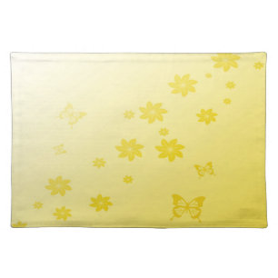 Sunshine Flowers n Butterflies Cloth Placemat