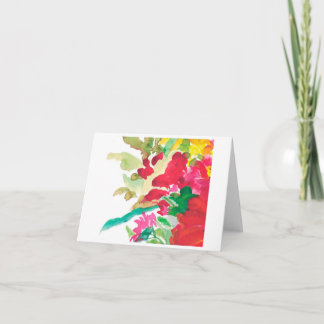 Sunshine flowers watercolor thank you card