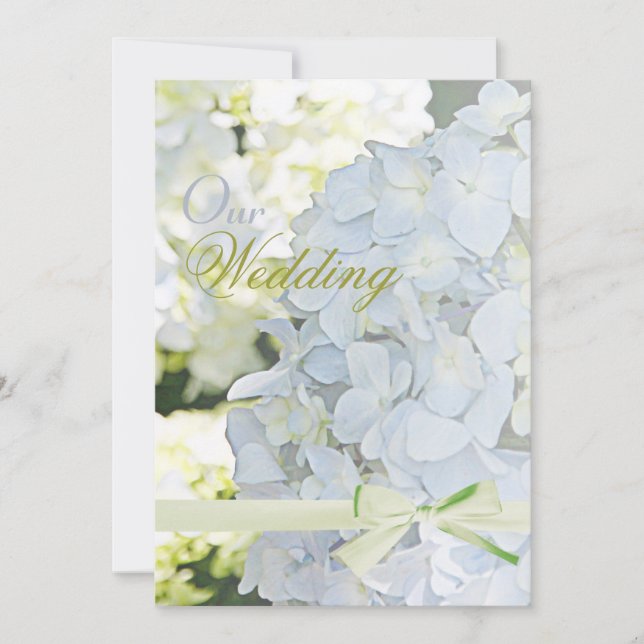 ©Sunshine Garden Hydrangeas Wedding Invitation (Front)
